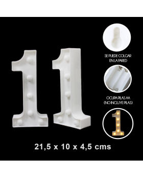 UN NUMERO 1 LED/60