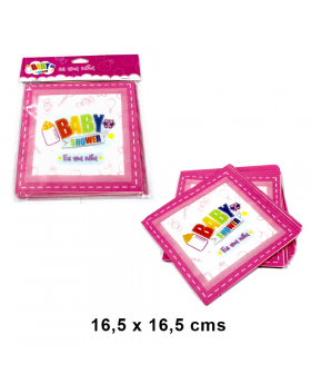 SERVILLETAS BB.SS. ROSADA X12UN/200
