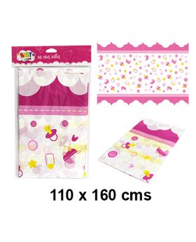MANTEL 110*160CM BABY SHOWER ROSADO/100