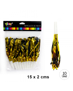 SET CORNETAS GOLD BLACK/240