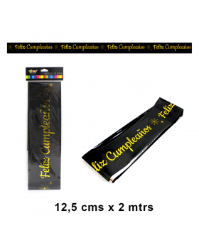 BANNER FELIZ CUMPLEANOS GOLD /RE/240