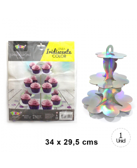 STAND CUPCAKE IRISDECENTE SILVER/100