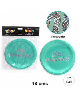 SET 10 PLATOS NEON CALIPSO/120