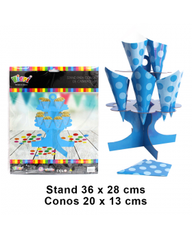 SET PORTA CONOS CELESTE/50