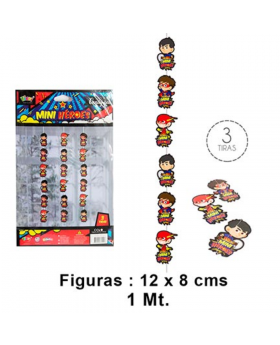 KIT CORTINA DECO COLGANTE MINI HEROES 3 TIRAS