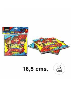 ST 12UN SERVILLETA MINI HEROES/200