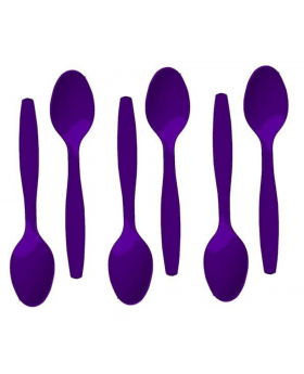 ST CUCHARA PLASTICA MORADA/200