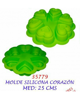 MOLDE SILICONA CORAZON/60