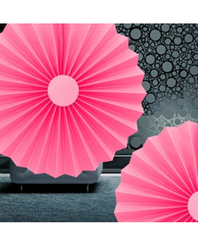 ABANICO LISO 30 CM ROSADO /500