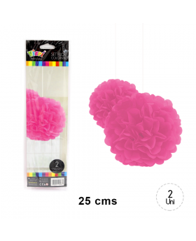 ST 2 FLORES COLG. 25CM ROSADO/240