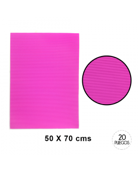 CARTON MICROCORRUGADO FUXIA 50x70cm 10UN/20