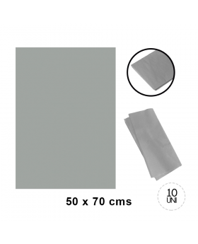 PAPEL VOLANTIN GRIS 50X70CM SET500U /2500