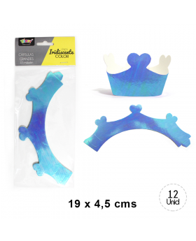 CAPSULAS GRANDE CON FORMA IRIDISCENTE TURQUESA/252