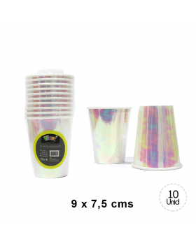 SET 10 VASO IRIDISCENTE