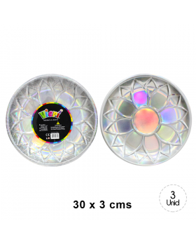 SET BANDEJA REDONDA MANDALA IRIDESCENT/72