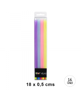 VELA COLORES LISOS SET16U /288