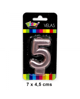 VELA ROSSY NUMERO 5 7CM /288