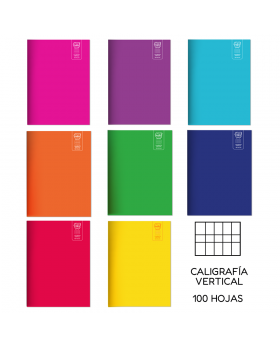 CUADERNO COLLEGE CALIGRAFIA VERT 100H COLORES /64