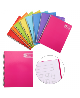 CUADERNO UNIV TAPA DURA ESPIRAL 7MM 100H COLOR /64