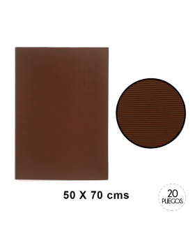 CARTON MICROCORRUGADO CHOCOLATE 50x70CM SET20U /10