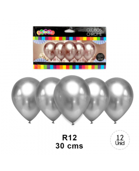 GOBOS CHROME METALIZADO PLATA R12 12UND/100