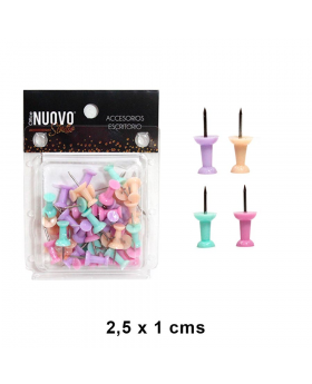PUSH PINS PASTEL NUOVO STUDIO SET50U /144