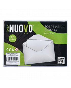 SOBRE VISITA BCO 80x115MM SET25U /100
