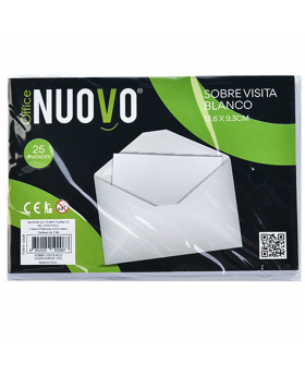 SOBRE VISITA BLANCO 136x93MM SET25U /100