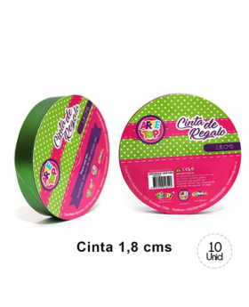 CINTA REGALO 1,8 CM CROME VERDE/300