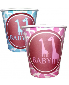 ST VASOS BABY SHOWER JIRAFA 6UN /100