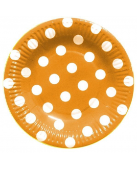 ST PLATO RED. POLKA NARANJA/100