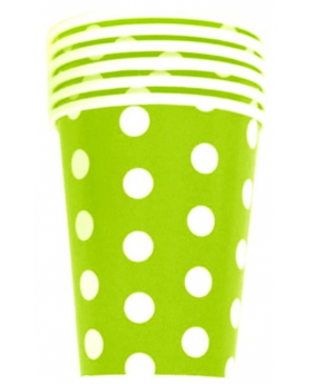SET VASO POLKA PISTACHO /100