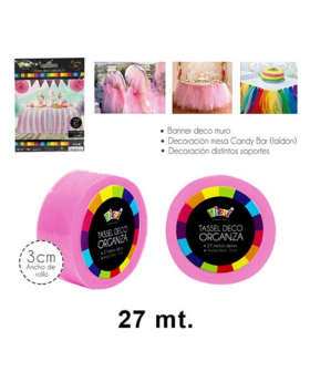 TASSEL ORGANZA 3CM ROSADO /240