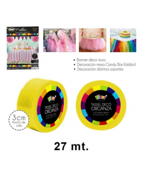 TASSEL ORGANZA 3CM AMARILLO /240