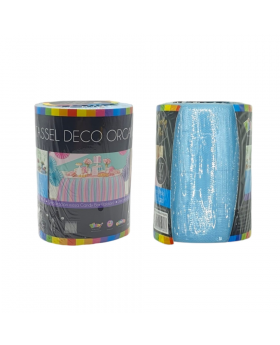 TASSEL ORGANZA 10CM CELESTE /144