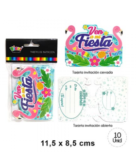 TARJETA DE INVITACION FLAMENCO SET10U /288