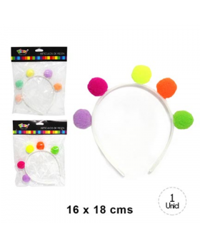 SET CINTILLO POMPOM PASTEL MIX X 6/600
