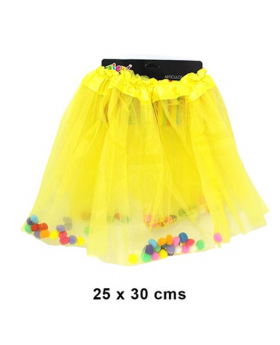 TUTU POMPON AMARILLO X 12/120