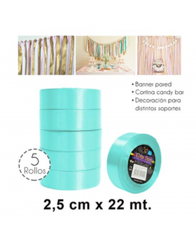 CINTA DECO TASSEL 2.5CMX25YDS CALIPSO/300