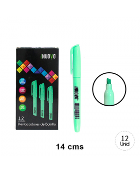 DESTACADOR DELGADO PASTEL VERDE /720
