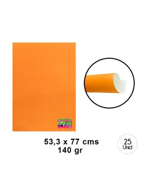 CARTULINA ARTETOP NARANJA 53,3x77CM ST 25U /12