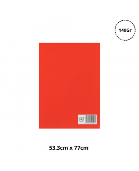 CARTULINA ARTETOP 53,3X77CM 140GRS ROJO /300