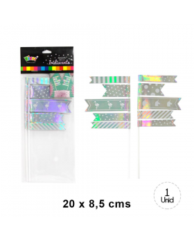 SET CAKE TOPPER IRIDESCENTE/816