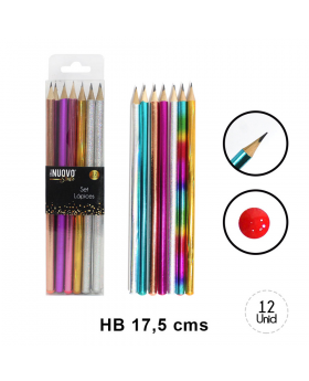 LAPICES HOLOGRAFICOS GRAFITO CON DIP SET12U /200