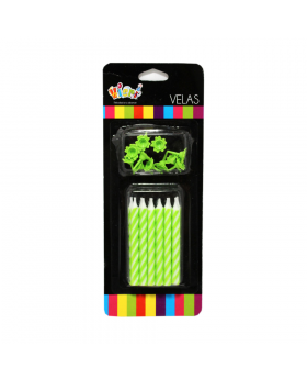 VELA BRILLO PISTACHO FRANJAS SET12U /288