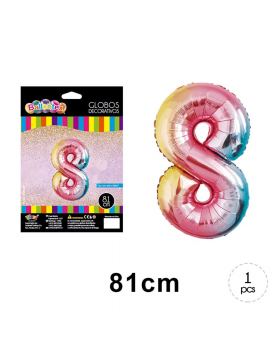 GLOBO HELIO NUMERO 8 PINK 81CM /600