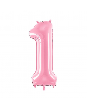 GLOBO HELIO NUMERO 1 ROSADO 81CM /600