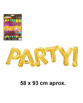 GLOBO HELIO GOLD PARTY 93x58CM /600