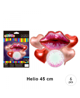 GLOBOS BOUQUET KISSES KIT6P /200