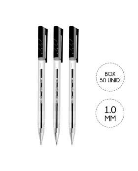 LAPIZ PASTA CRISTAL NEGRO SET50U /20